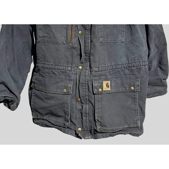 Vintage Carhartt Jacket Coat Rancher Chore Flannel Blanket Lined Work Mens Size - Picture 4 of 15